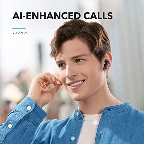 Soundcore by Anker P20i True Wireless Earbuds, 10mm Drivers with Big Bass, Bluetooth 5.3, 30H Long Playtime, Water-Resistant, 2 Mics for AI Clear Calls, 22 Preset EQs, Customization (Blue) 7