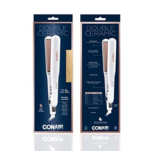 Conair Double Ceramic Flat Iron, 1 1/4-inch Hair Straightener 7