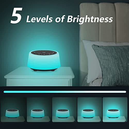 Color Noise Sound Machines with 10 Colors Night Light 25 Soothing Sounds and Sleep White Noise Machine 32 Volume Levels 5 Timers Adjustable Brightness Memory Function for Adults Kids Baby 8