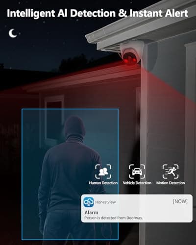 OOSSXX (4K Ultra & 130°Wide-Angle) Wired Outdoor Security Camera System Dome PoE IP Cameras for Video Surveillance 2-Way Audio 8MP Home Security Cameras Systems 9