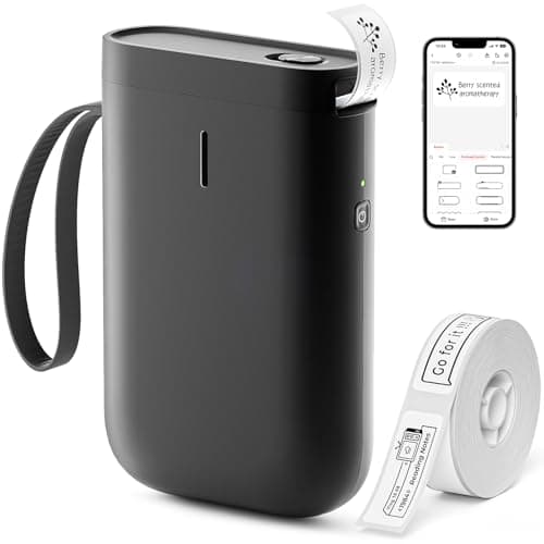 NIIMBOT Label Maker Machine D11 Label Printer Portable Wireless Connection Multiple Templates Available for Phone Easy to Use Office Home Organization USB Rechargeable
