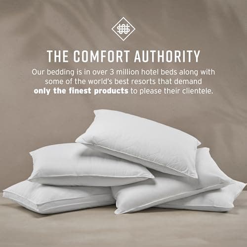 Sobel Westex: Sobella Lite Thin, Low Loft, Slim Bed Pillow for Sleeping | Side Sleeper for Adults | 300TC 100% Cotton Case | Soft, Machine Washable, Hotel Quality Pillows (Queen Slim) 7