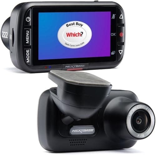 Nextbase 222 Dash Cam Full 1080p/30fps HD Recording In Car DVR Camera- 140° 6 lane Wide Viewing Angle- Polarising Filter Compatible- Intelligent Parking Mode- Loop Records- G-Sensor- Magnetic Mount.