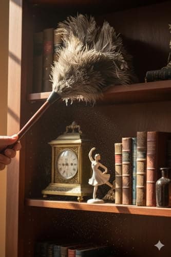 AAYU Premium Professional Feather Duster 21" | Natural Handheld Duster for Cleaning & Feather Mopping | Genuine Ostrich Feather with Long Wooden Handle | Eco-Friendly & Reusable (50 cm) 6