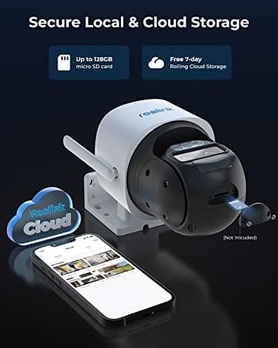 REOLINK Dual Lens Cellular Security Camera, 4G LTE Auto Tracking No WiFi Solar Powered Outdoor Camera, 6X Hybrid Zoom, 4K Color Night Vision, Motion Alert, Playback, TrackMix LTE + Solar Panel 7