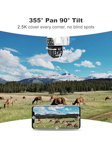 GENBOLT 3G/4G LTE Cellular Solar Security Camera Outdoor Wireless, 8W 15600mAh Battery Operated Surveillance IP Camera No WiFi, Dual Lens Spotlight CCTV System with SIM Card 7