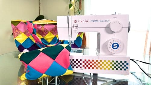 SINGER PRISMA Heavy Duty Sewing Machine With Accessory Kit | Bold Color Design, 50% More Power, 69 Stitch Applications, Full Metal Frame, High Speed, Quick Threading & Free Arm 10