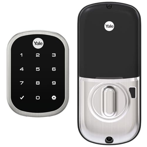 Yale Security Deadbolt Lock, Satin Nickel Keyless Non-Connected Entry Door Lock with Digital Keypad Touchscreen for Code Entry, ‎YRD256-NR-619