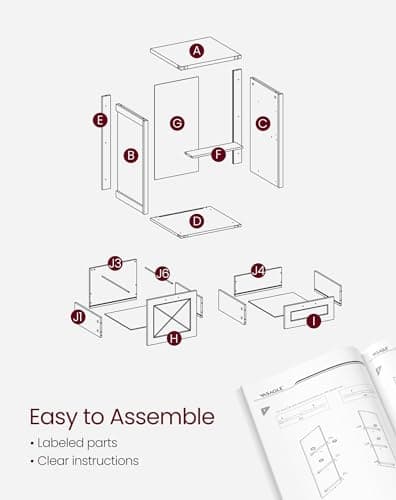 VASAGLE File Cabinet, Filing Cabinet with 3 Drawers, Printer Stand, Fit A4, Letter Size, Hanging File Folders, Modern Farmhouse Style, for Home Office, Honey Brown UOFC054T41 7