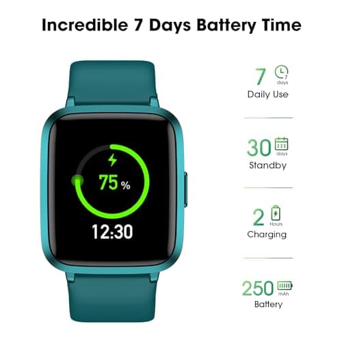LIVIKEY Fitness Tracker Watch with Heart Rate Monitor, Activity Tracker with Pedometer, Sleep Monitor, Calories & Step Counter, IP68 Waterproof Smart Watches for Women Men Fitness Watch for Sports 7