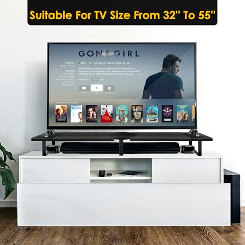 Dual-Monitor Stand for Desk - Large Adjustable Length and Angle Riser for 2 Monitors, Double Computer Desktop Organizer, Shelf for TV, Laptop, Printer 7