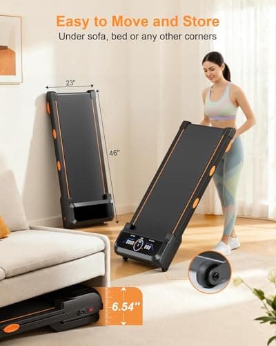 Walking Pad Treadmill with 15% 12-Level Auto Incline, 450 lbs Capacity RGB UI Screen, 3 in 1 Under Desk Treadmill, Bluetooth Speaker, 3.5HP Quiet Portable Treadmills for Home Hiking, APP & Remote 8
