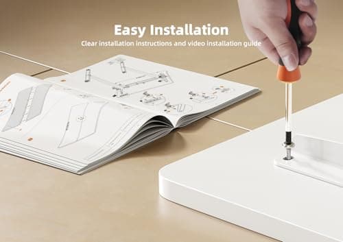 Seang Standing Desk with Adjustable Height, Electric Stand Up Desk 55x24 Inch for Home Office, Studio, Computer Workstation, White 7