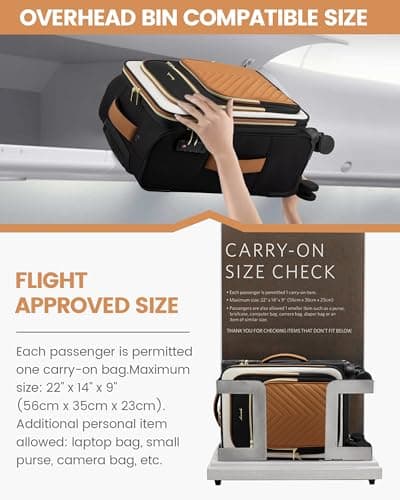 LOVEVOOK Carry On Luggage 22x14x9 Airline Approved,20 Inch Carry On Suitcases with Wheels,Softside Rolling Suitcase with TSA Lock for Women Men,Lightweight Travel luggage 5