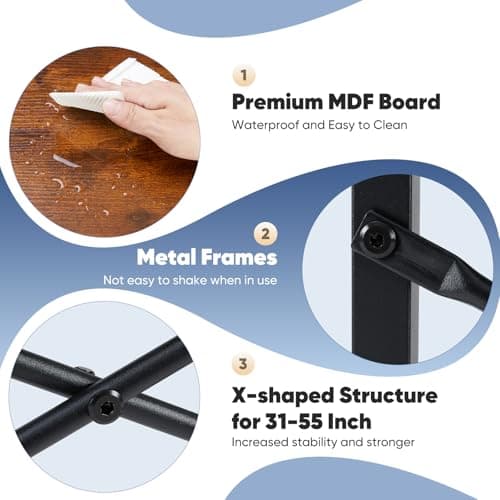 DUMOS 47 Inch Computer Desk for Home Office, Modern Writing Study Table Simple Modern Style for Bedroom Small Space, Large Work Desks with X-Shaped Reinforcement, Wood Brown 6