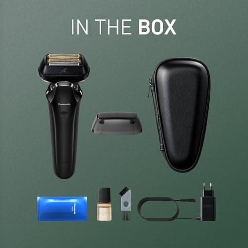 Panasonic ARC6 Electric Razor for Men Face, Wet & Dry Shavers for Men with Foil Shaver, Pop-up Trimmer, Ultra-Fast 6-Blade, Smart Shave Sensor, 22D Flexible Pivoting Head - ES-LS8A-K (Black) 9