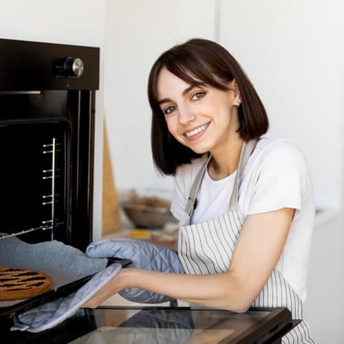 VALOME 2 Pack Kitchen Aprons, Apron for Cooking with 2 Pockets, Unisex Adjustable Neck Strap Chef Aprons for Men Women (BLACK & BROWN) 6