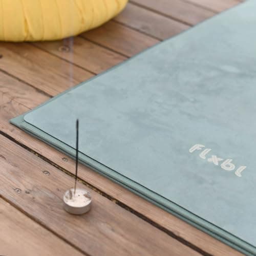 FLXBL Travel Yoga Mat and Top Layer - Thin, Light, Foldable and Washable (Sage) 6
