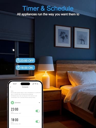 EIGHTREE 15A Smart Plug, Wi-Fi & Bluetooth Smart Outlet for High-Power Home Appliances, Works with Alexa & Google Home, Easy Setup, Timer & Remote Control, FCC & ETL Certified, 2.4GHz Wi-Fi Only 9