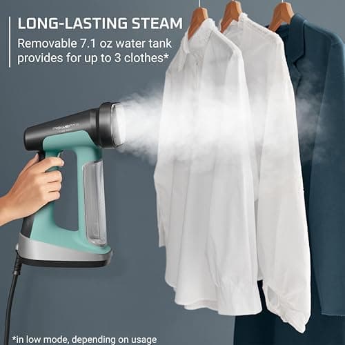 Rowenta Handheld Steamer for Clothes, Pure Force 2in1 Steamer & Iron, 1875W, Vertical/Horizonal Steaming & Ironing, Lightweight, Auto-off, XL power, 1875 Watts, DR8822 7