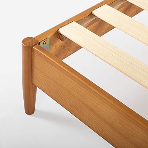 Zinus Allen Mid Century Wood Platform Bed Frame, Solid Wood Foundation, Wood Slat Support, No Box Spring Needed, Easy Assembly, Queen 10