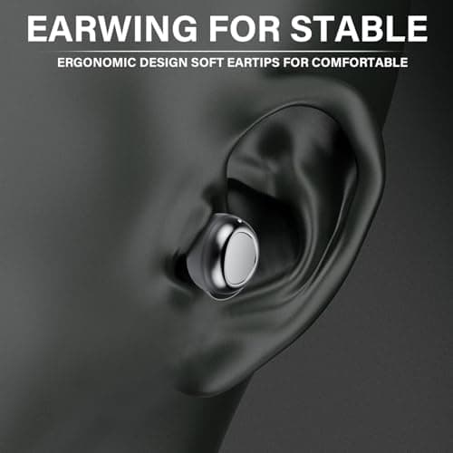Sleep Ear Buds, 2025 True Wireless Earbuds, Ultra-Mini Bluetooth 5.4 Earbuds for Side Sleepers, 42H Play Hi-Fi Stereo 3D Bass Noise Cancelling Bluetooth headphones, USB C, IP7 Waterproof LED Earphones 8