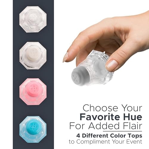 Crafts Central Plastic Mini Salt and Pepper Shakers For Party’s, Restaurants and Wedding’s - 24 Pcs (White) 6