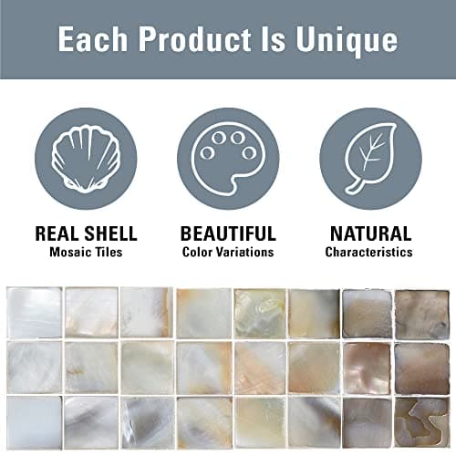 FirsTime & Co. Pearl Mosaic Wall Clock, 10.25", Beach Stone 7