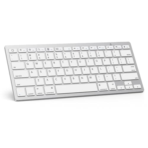 OMOTON Bluetooth Keyboard Compatible with iPad A16 11th 10th Generation, iPad 10.2 (9th/8th/7th), iPad Pro 13/12.9/11 inch, iPad Air/Mini and More iOS Devices, White