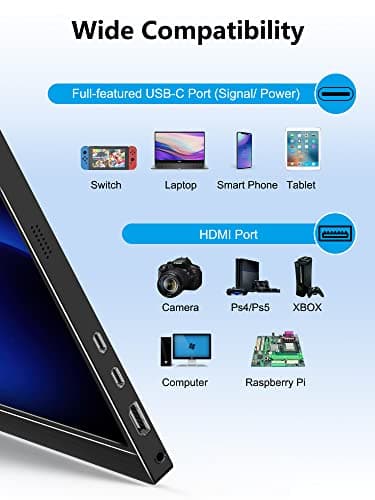 MAGICRAVEN 4K Portable Monitor, 16" 3840x2400 IPS Laptop Screen, 1500:1, 400 Nits Screen USB C HDMI Computer Gaming Display with Speakers & Smart Cover, Travel Monitor for PC Phone PS5/4 Xbox Switch 5