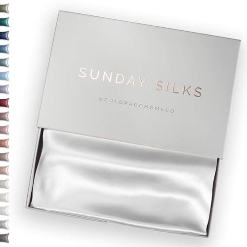 Colorado Home Co 1 Pack King Size 100% Mulberry Silk Pillowcase, Pure White, 20" x 36"