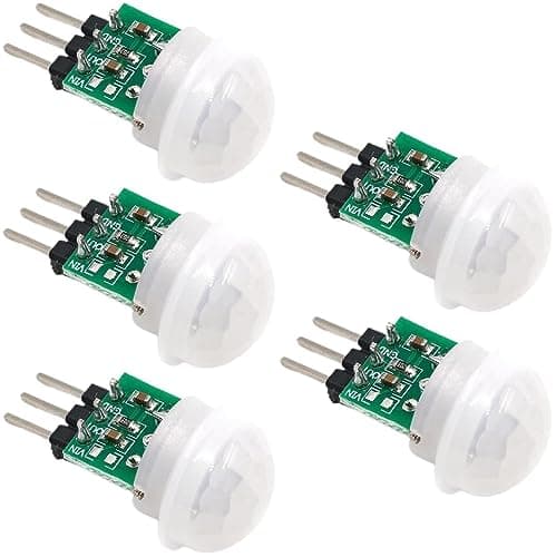 WWZMDiB 5Pcs AM312 Mini Pir Motion Sensor Module HC-SR312 IR Human Sensor for Arduino