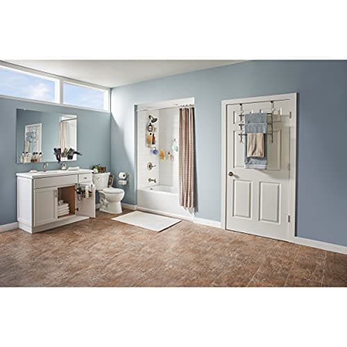 Franklin Brass (1-Pack) Over the Door Hooks Nickel Triple Towel Rack, 3-Tier with Hooks, Organizing and Storage Bar | Bathroom Accessories 193153-FN 3