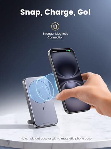 UGREEN Wireless Magnetic External Battery 10000mAh USB C USB A Fast Charge PD QC 3.0 20W Power Bank Induction Qi 15W Max Compatible with iPhone 15 Plus Pro Max iPhone 14 13 12 Pro Max MagSafe 9