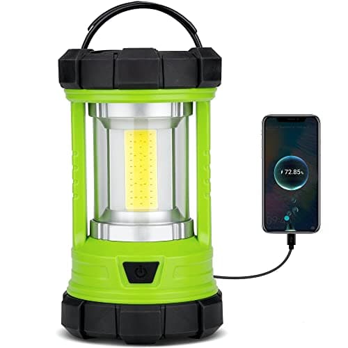 Camping Lantern 3000LM, LED Lanterns for Power Outages with 4400mAh Phone Charger, Impact-Resistant Rechargeable Lantern, 5 Light Modes Waterproof Lantern for Hurricane Emergency(Pale Green)