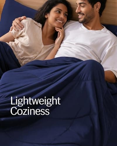 REST® Evercool® Cooling Comforter, Twin/Twin XL, Blanket for Hot Sleepers, All Season Bedding to Keep Cool for Night Sweats, Breathable Lightweight Blanket, 68"x90" Inches, Midnight Blue 6
