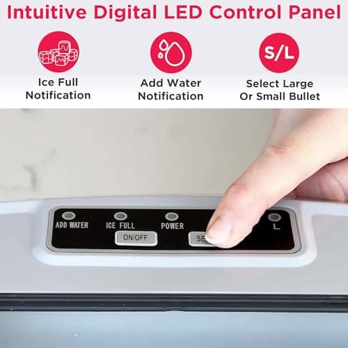 FRIGIDAIRE EFIC189-Silver Compact Ice Maker, 26 lb per Day, Silver 6