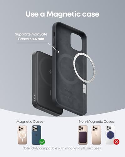 Anker 622 Magnetic Battery (MagGo), 5,000mAh Foldable Magnetic Wireless Portable Charger with Stand and USB-C Port (On The Side), Magsafe-Compatible for iPhone 16/15/14/13 Series 6