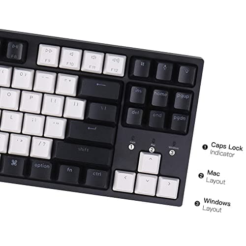 Keychron C1 87 Keys Wired Mechanical Keyboard for Mac Windows, 80% Layout Tenkeyless Gateron G Pro Red Switch White LED Backlit Double-Shot ABS Keycaps, USB-C Gaming Keyboard for Gamer/Typists/Office 6
