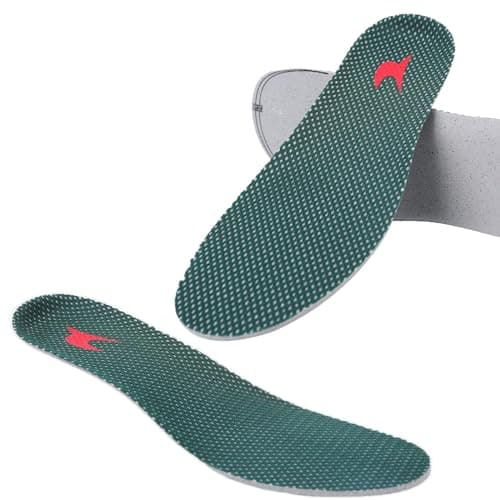 Shoe Insoles, Comfort Thin Lightweight Shock Absorption and Cushion Shoe Insole, Best Insoles for Men and Women for Everyday Use (Green, M:(Men7-8/Women8-9))