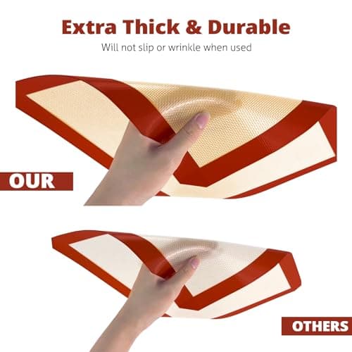 Silicone Baking Mats, 3 Pack Non-Stick Mats for Baking, Silicone Baking Mats Cookie Sheet, Easy Clean & Reusable Oven Baking Sheet for Making Cookies, Macaroons, Bread 7