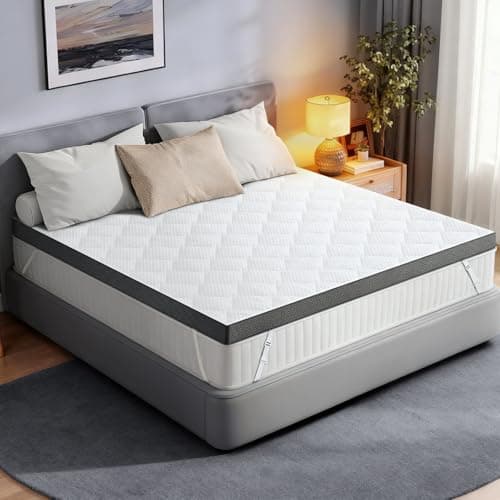 Glendan Extra Firm Mattress Topper: Queen Size 3 Inch, High Density Bed Topper, Extra Support for Pain Relief, Breathable Washable Cover with Anti-Slip Straps, CertiPUR-US Oeko-Tex Certified 80x60
