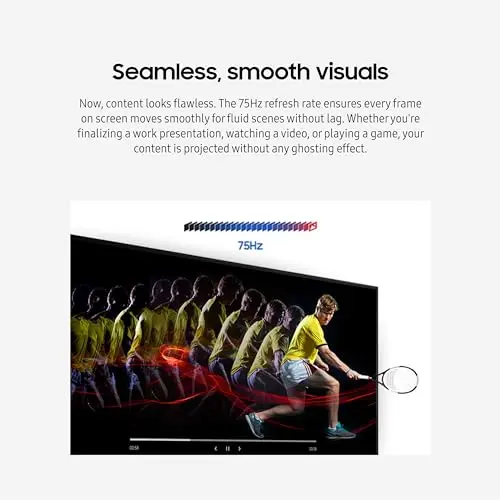 Samsung 32-Inch Flat Computer Monitor, 75Hz, Borderless Display, AMD FreeSync, Game Mode, Advanced Eye Care, HDMI and DisplayPort, LS32B304NWNXGO, 2024 6