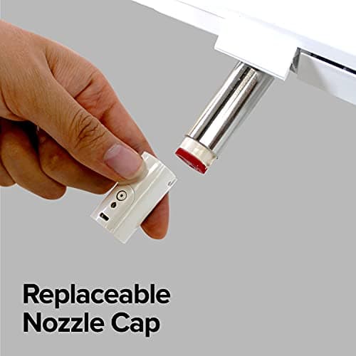 SmartBidet® SB-100R Electric Smart Bidet Seat for Elongated Toilets with Remote Control, Stainless Steel Nozzle with Removable Nozzle Cap, Slim 11