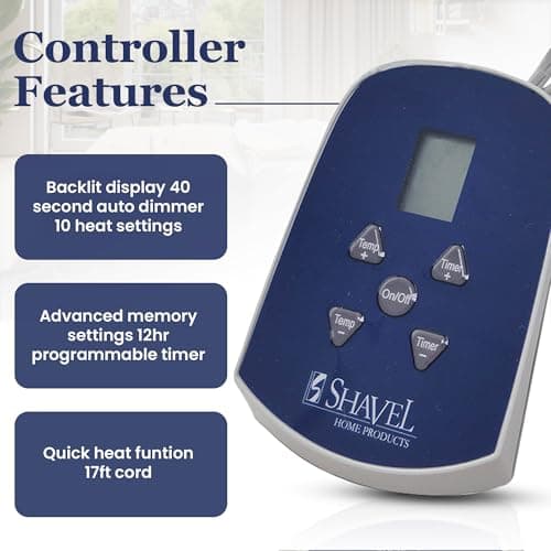 Thermee Micro Flannel Heated Blanket with Sherpa back, 10-Setting Electric Blanket Full Size, Programmable Heating Blanket, Ultra-Soft Heated Throw Blanket, Fast Heating Thermal Blanket - Blush 8