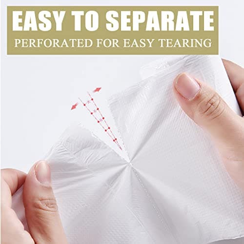 Small Trash Bags 4 Gallon - 100 Count 4 Gallon Trash Bag, Small Garbage Bags for Office Bedroom Bathroom Trash Bags, White 4 Gal Small Trash Can Liners 5