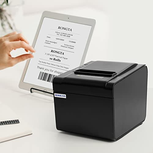 Rongta POS Printer Bluetooth, 80mm USB Thermal Receipt Printer, Restaurant Kitchen Printer with Auto Cutter Support Cash Drawer,USB Interface for Windows/Mac，Do Not Work with Doordash/Uberests 6