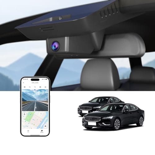 FUVYMYT Single Channel 4K Dash Cam for Volvo S60 V60 2023-2026 B5 B6 T5 T8,OEM-Style, Loop Recording, Built-in WiFi & APP, G-Sensor, Easy to Install, 64GB Card