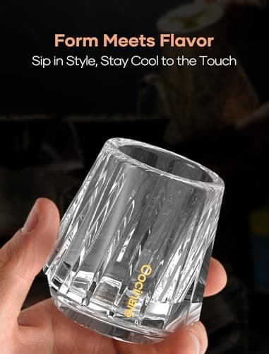 Cocinare Espresso Cups Set of 2, Crystal Clear Espresso Shot Glasses, Ideal Small Demitasse Cups for Pour Over Coffee Maker and Cortado, Essential Coffee Bar Accessories, Gift for Lovers, 1.5 OZ 8