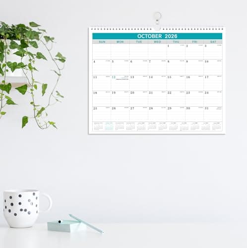 Calendar 2026-2027, 18 Months from July 2026 to December 2027,11.5" x 14.6", with Julian Date 6